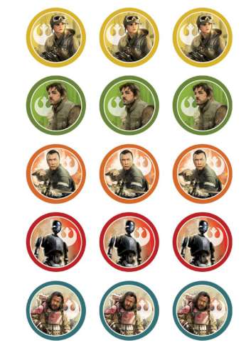 Star Wars Rogue One Edible Cupcake Images - Click Image to Close